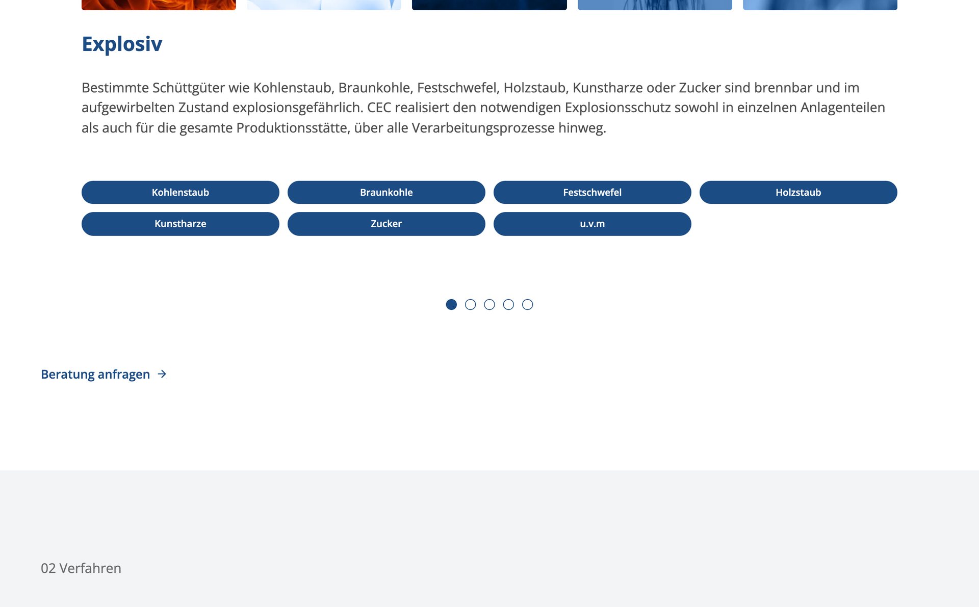 Kompetenzen-Seite der neuen CEC-Website