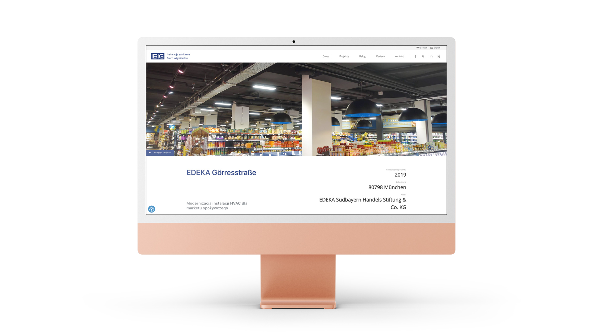 IBIG Screendesign Desktop-Ansicht