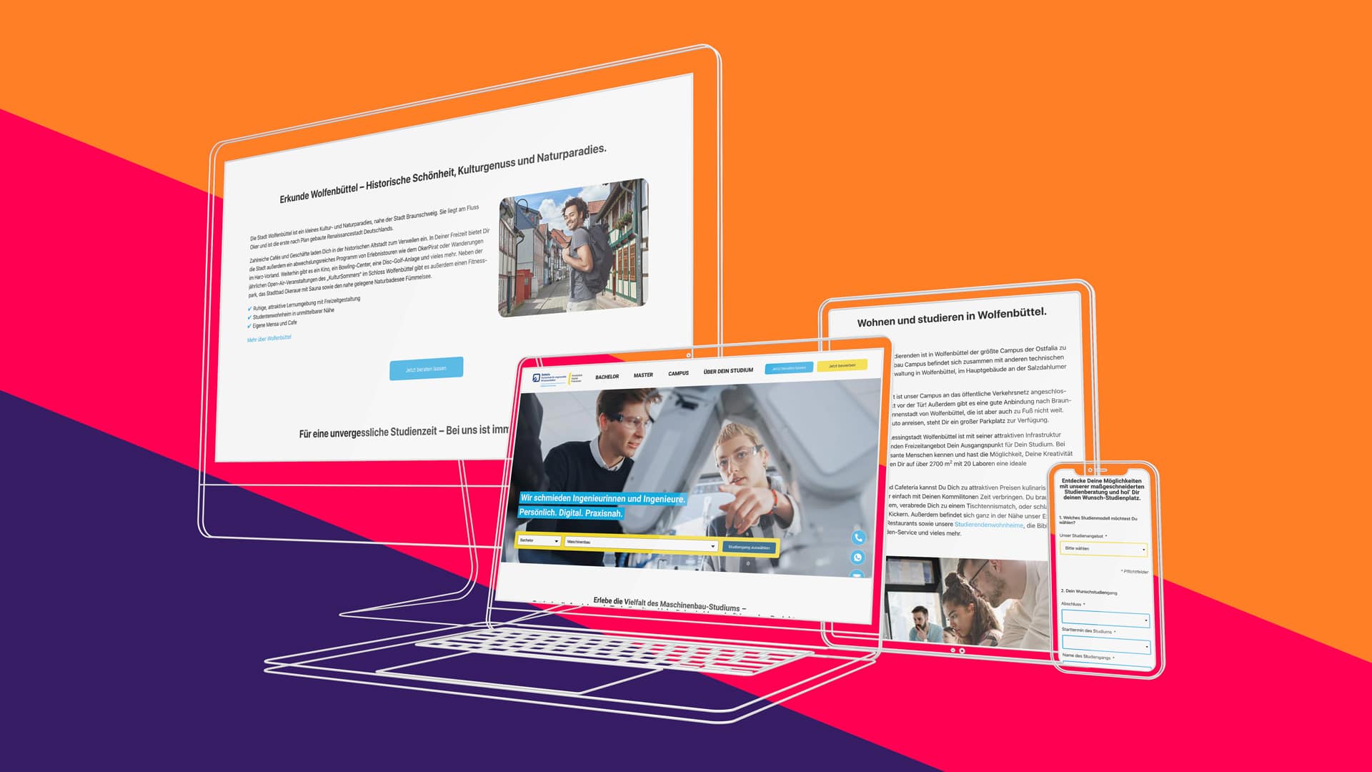 Ostfalia Bewerber-Portal-Ansicht - All Screens