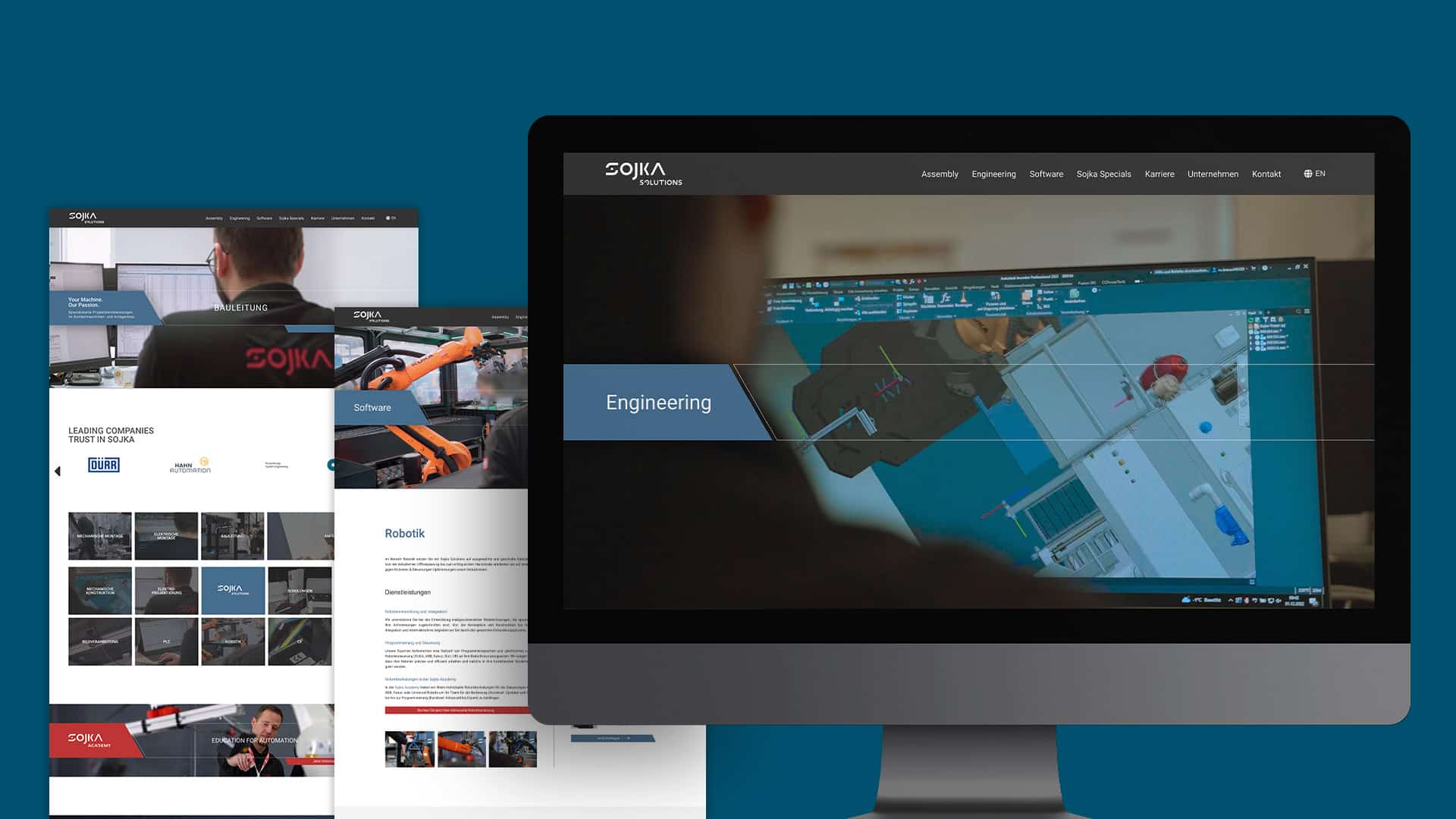 Sojka Solutions Screendesign Hauptseite