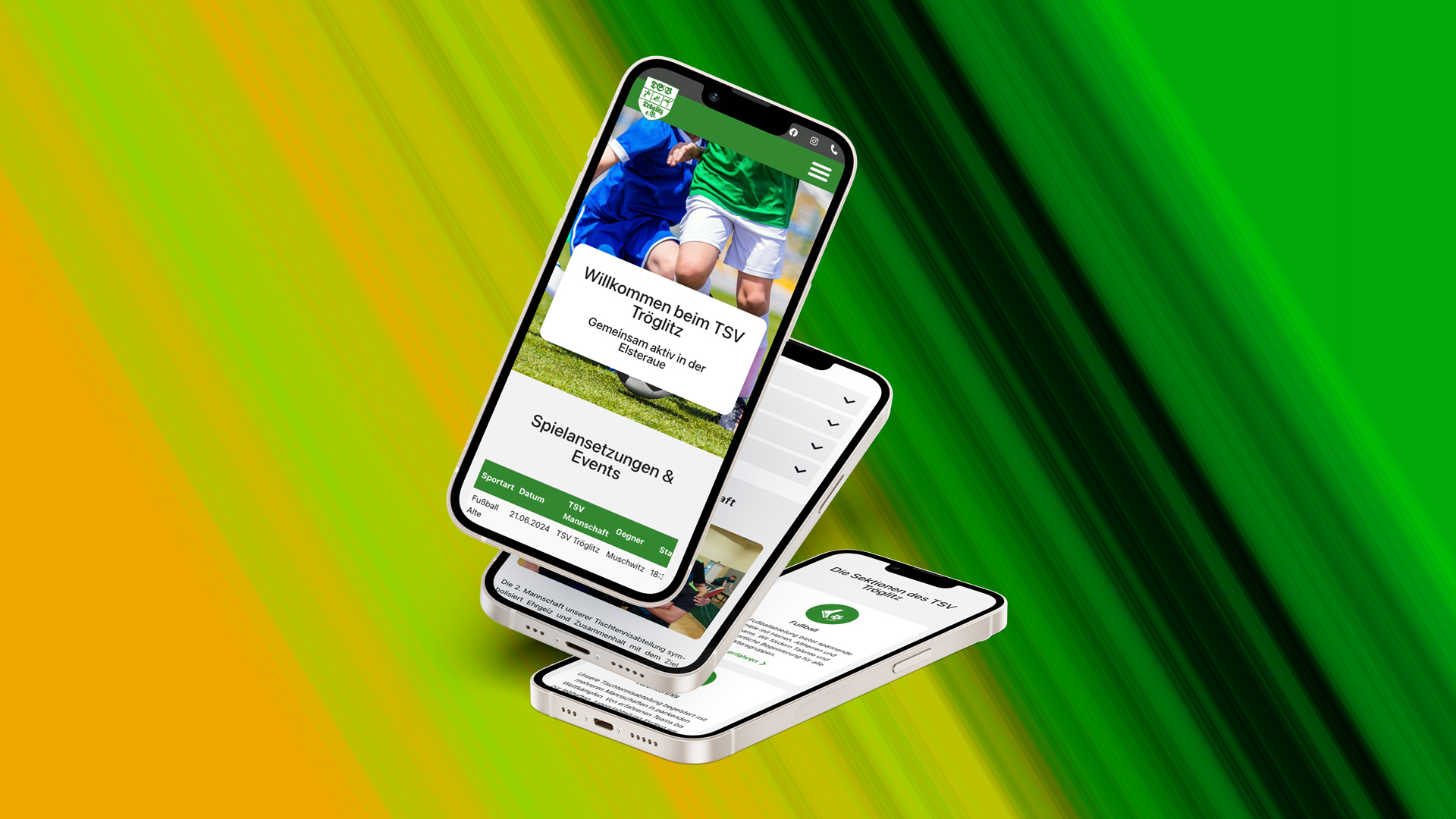 TSV Tröglitz Website auf dem iPhone