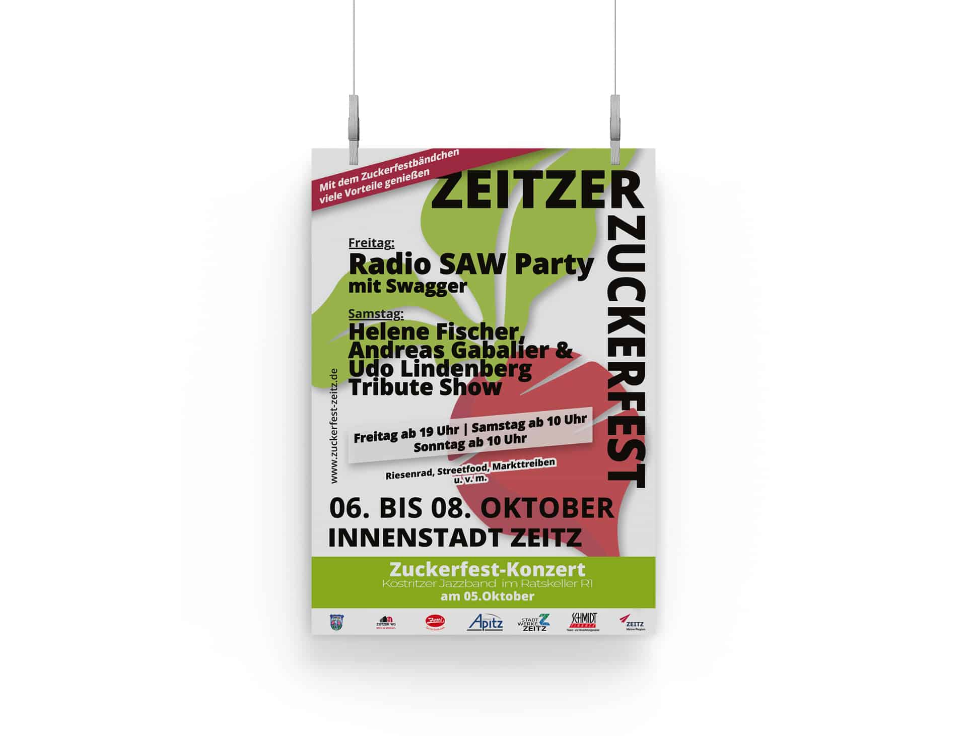 Plakat Mockup Zeitzer Zuckerfest