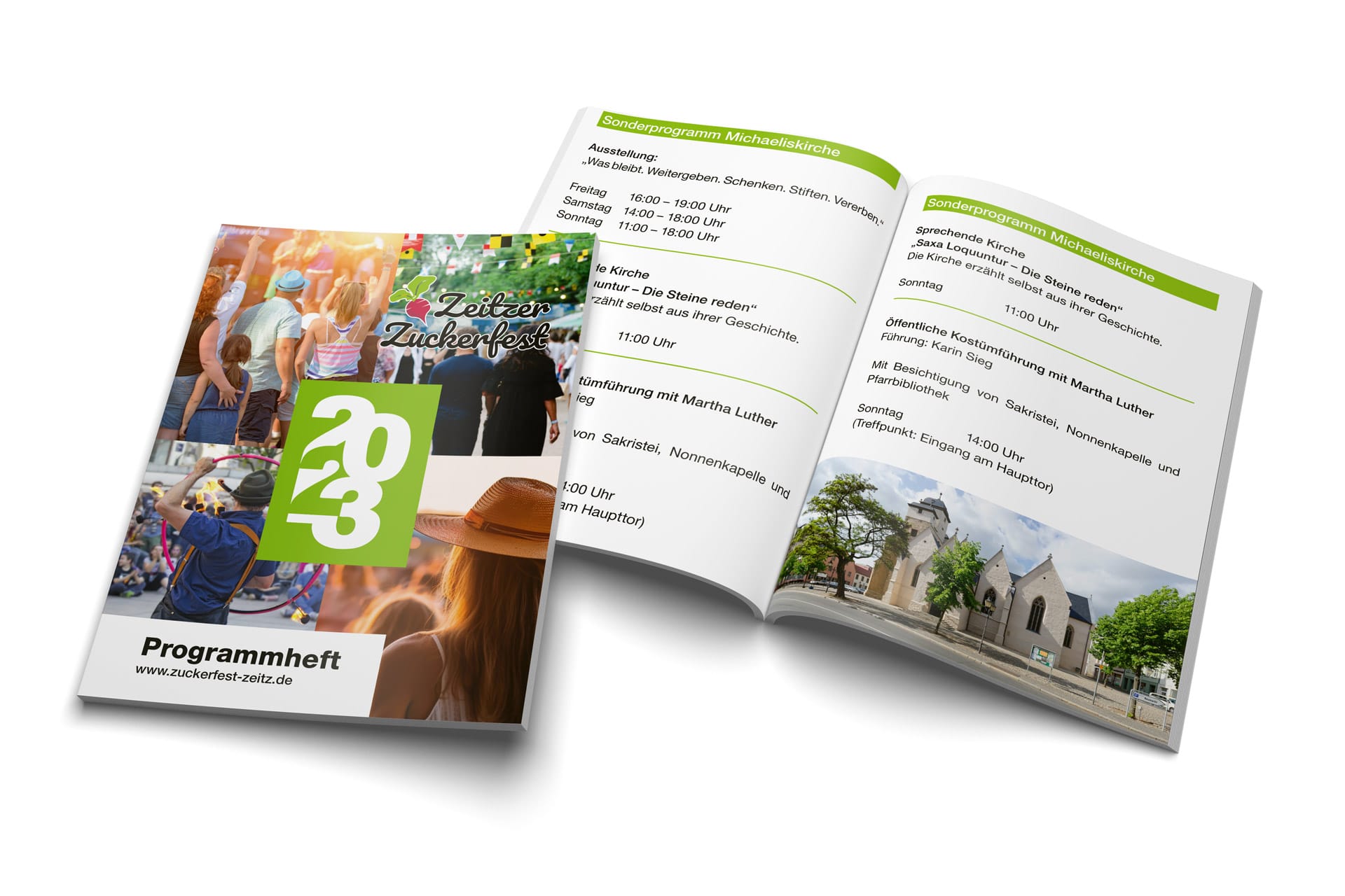 Programmheft Mockup Zeitzer Zuckerfest